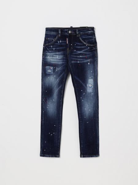 Paint Splatter Stretch Denim Jeans Dsquared2