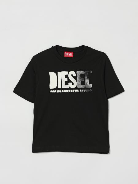 Diesel コットン ぼかしプリントTシャツ