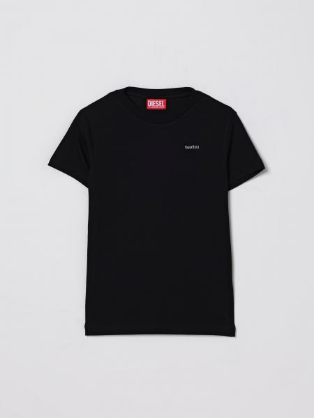 Cotton T-shirt with Mini Logo Diesel