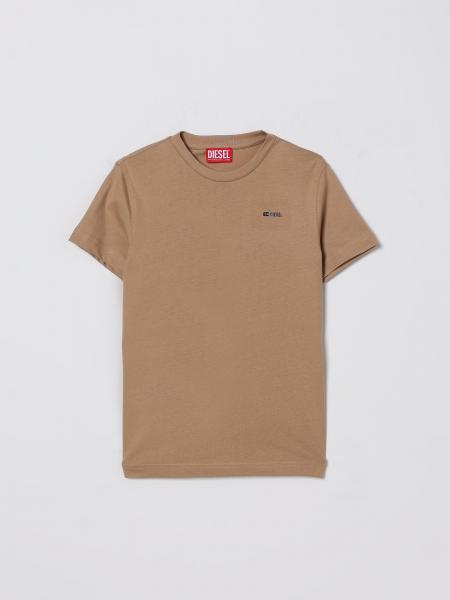Cotton T-shirt with Mini Logo Diesel