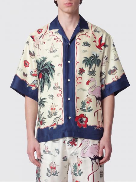 Camicia casual Dsquared2 in seta stampata