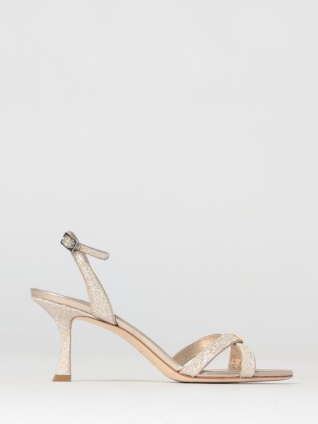 Sandalo Elsy Jimmy Choo in pelle laminata e glitter