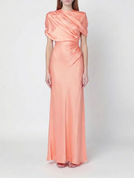 Draped cape gown