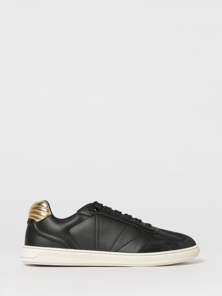 Greca New Court Leather Sneakers Versace