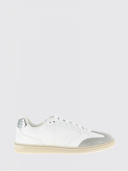 Greca New Court Leather Sneakers Versace