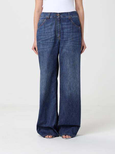 Jeans large en denim de coton Brunello Cucinelli