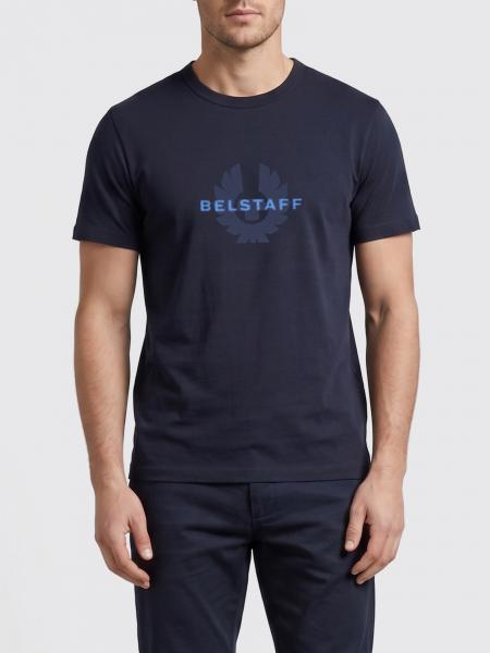 Surface Crew Neck T-Shirt with Logo Belstaff