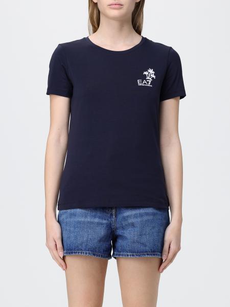 Cotton T-shirt with Logo EA7