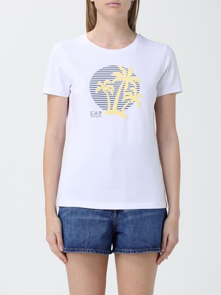 Cotton T-shirt with Logo EA7