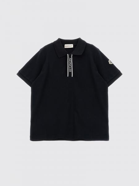 Polo piqué avec logo gommé Moncler