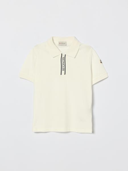 Polo piqué avec logo gommé Moncler