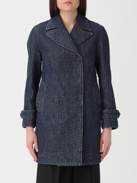 Double-breasted Cotton Denim Jacket Fendi