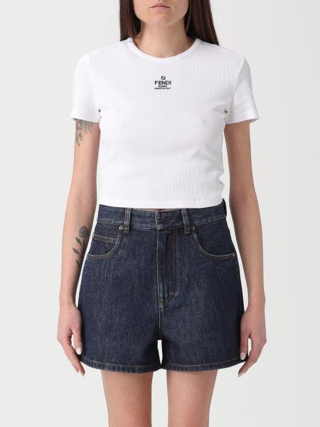 Stretch Cotton T-Shirt Fendi