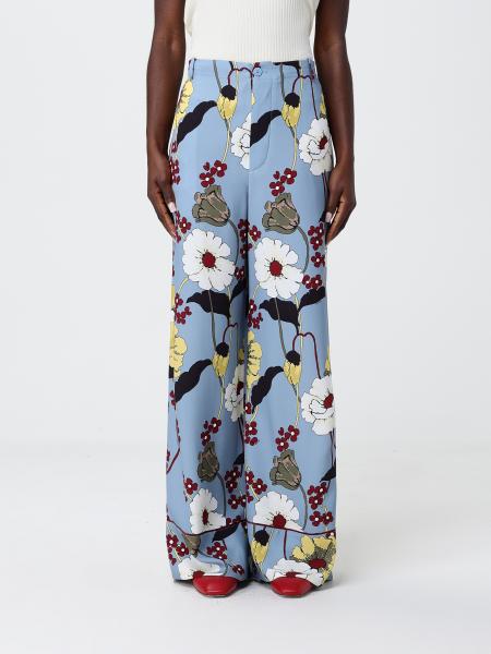 Floral Print Viscose Palazzo Trousers Marni