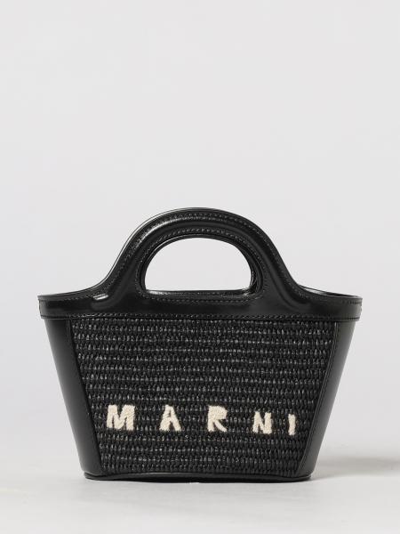 Bolso Tropicalia Marni de piel y rafia