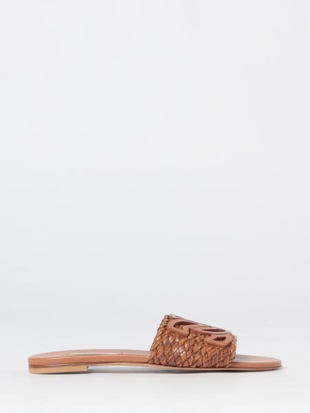 Ischia Sliders in Woven Leather Casadei