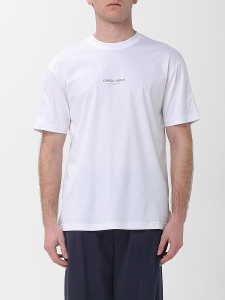 Cotton T-Shirt with Logo Giorgio Armani