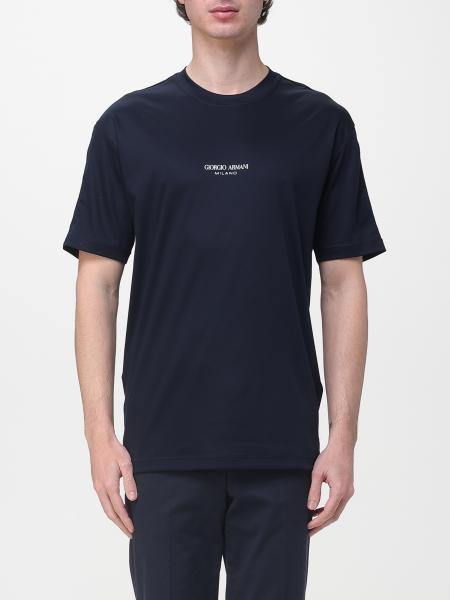 Cotton T-Shirt with Logo Giorgio Armani