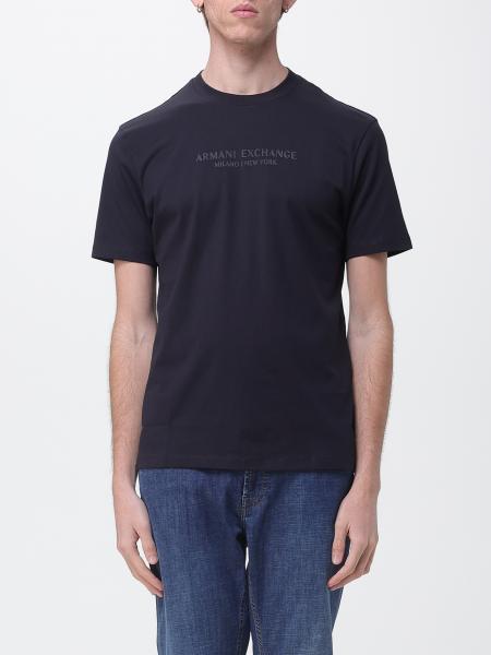 Crew Neck T-shirt with Logo Armani Exchange