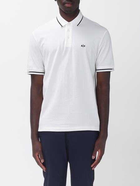 Piquet Cotton Polo Shirt With Logo Armani Exchange