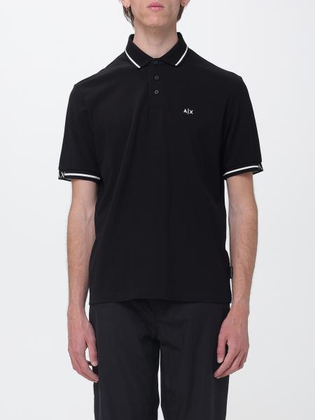 Piquet Cotton Polo Shirt With Logo Armani Exchange