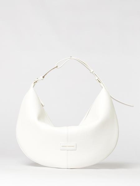 Grained Faux Leather Hobo Bag Armani Exchange