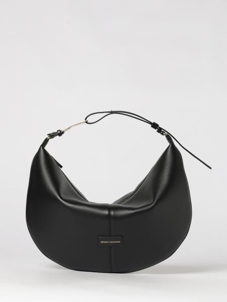 Grained Faux Leather Hobo Bag Armani Exchange