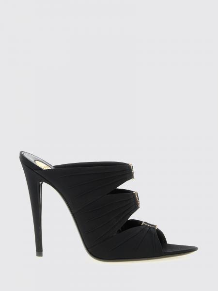 Emilie Crêpe Satin Sandals Saint Laurent