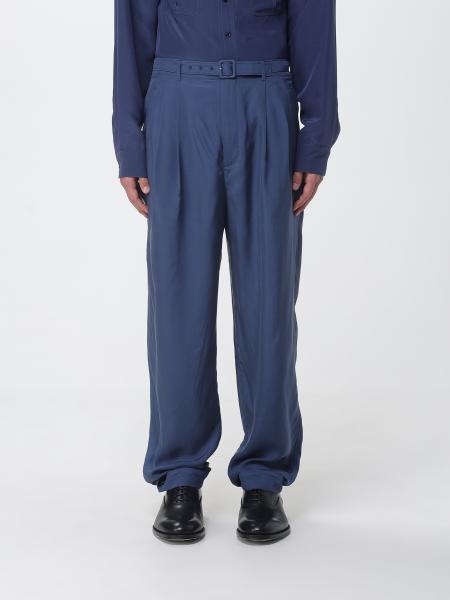 Pantaloni a gamba larga Saint Laurent in seta