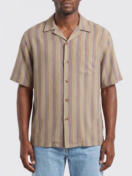 Pinstriped Silk Twill Shirt Saint Laurent