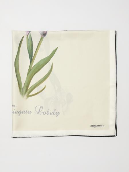 Silk Scarf with Floral Print Alberta Ferretti