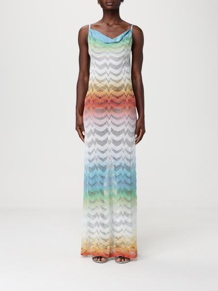 Chevron Long Sleeve Cover-Up Dress Missoni