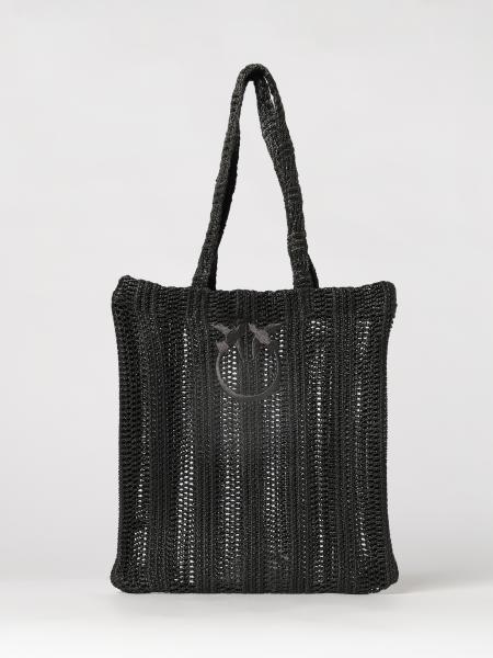Sac Easy Tote Pinko en raphia crochet