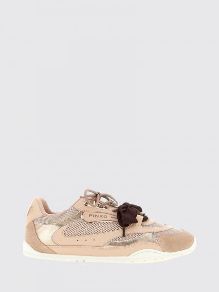 Pinko Yulia Leather and Mesh Sneakers