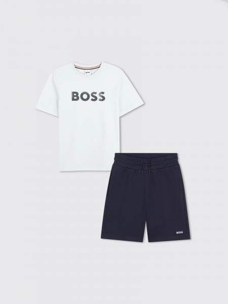 Two-Piece Cotton Set with Logo Boss