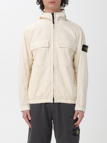 Giacca con cappuccio Organic cotton twill Stone Island