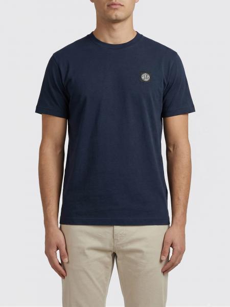 Cotton Jersey T-Shirt with Logo Patch Stone Island