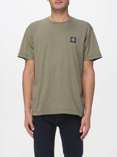 Cotton Jersey T-Shirt with Logo Patch Stone Island