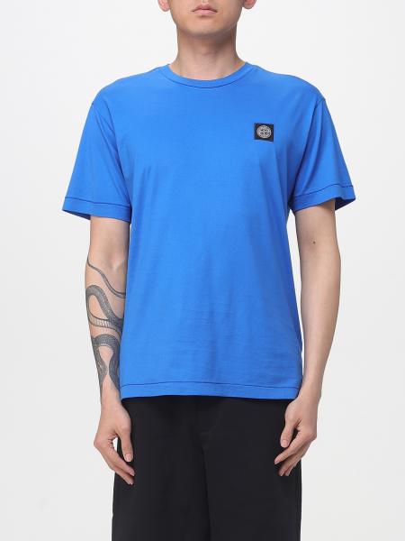 T-shirt en jersey de coton avec patch logo Stone Island