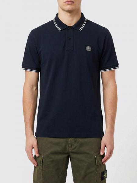 Piqué Baumwoll Polohemd mit Logo Stone Island