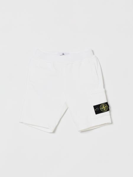 Cotton Fleece Shorts Stone Island Junior