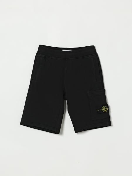 Cotton Fleece Shorts Stone Island Junior