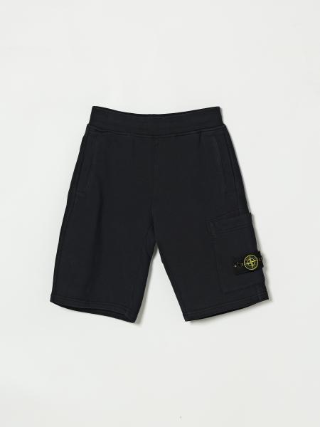 Short en molleton de coton Stone Island Junior