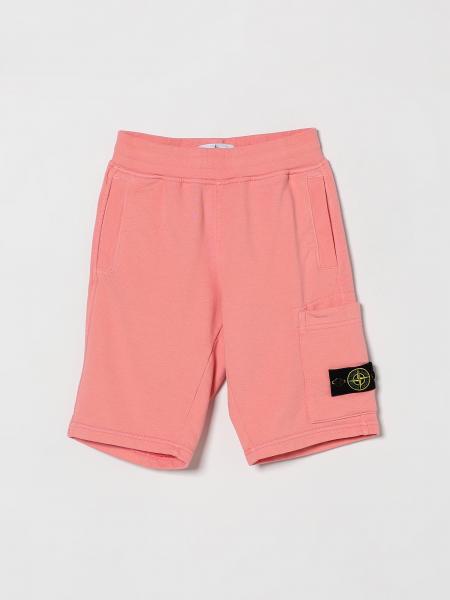 Short en molleton de coton Stone Island Junior