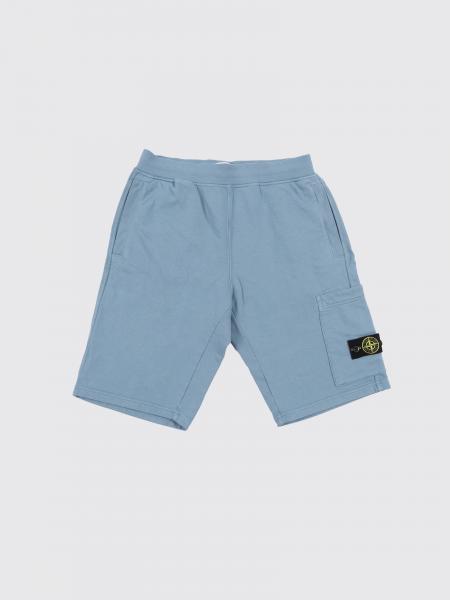 Short en molleton de coton Stone Island Junior