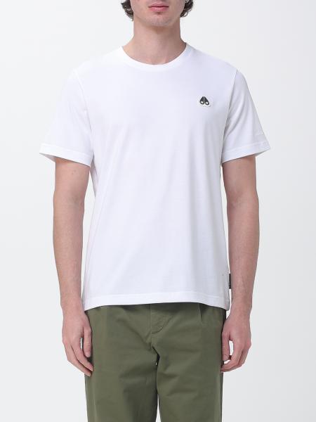 Cotton T-shirt with Moose Knuckles Logo