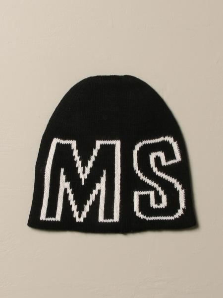 Cappello a berretto MSGM Kids con logo in jacquard
