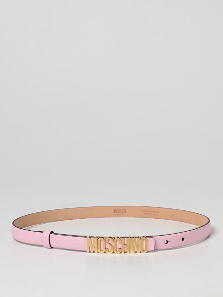 Moschino: Cintura Moschino Couture in pelle con logo