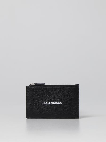 Grained Leather Credit Card Holder Balenciaga