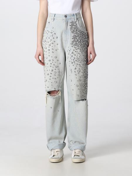 Golden Goose denim jeans with rhinestones